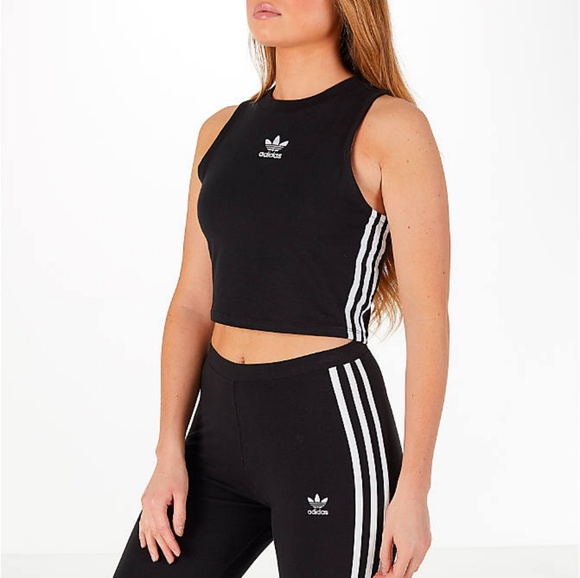 ❌SOLD ❌ADIDAS Black Crop Womens Tank - Picture 2 of 8